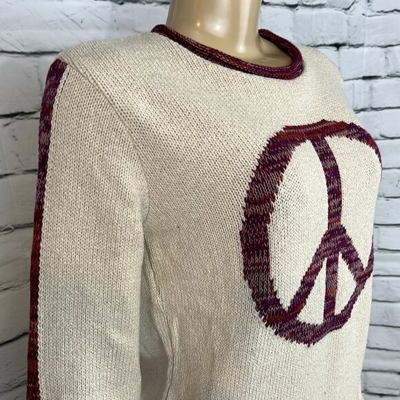 NWT Cotton Country Sweater Womens Rolled Neck Hem Tight Knit Relaxed Lon… - Picture 3 of 9